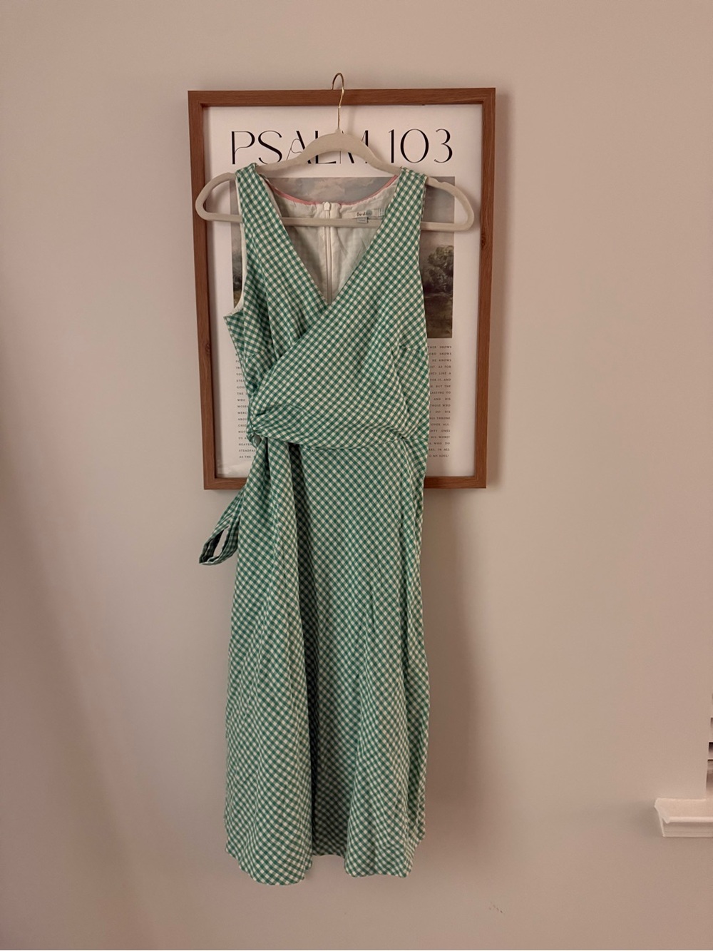 Boden Gingham Wrap Dress